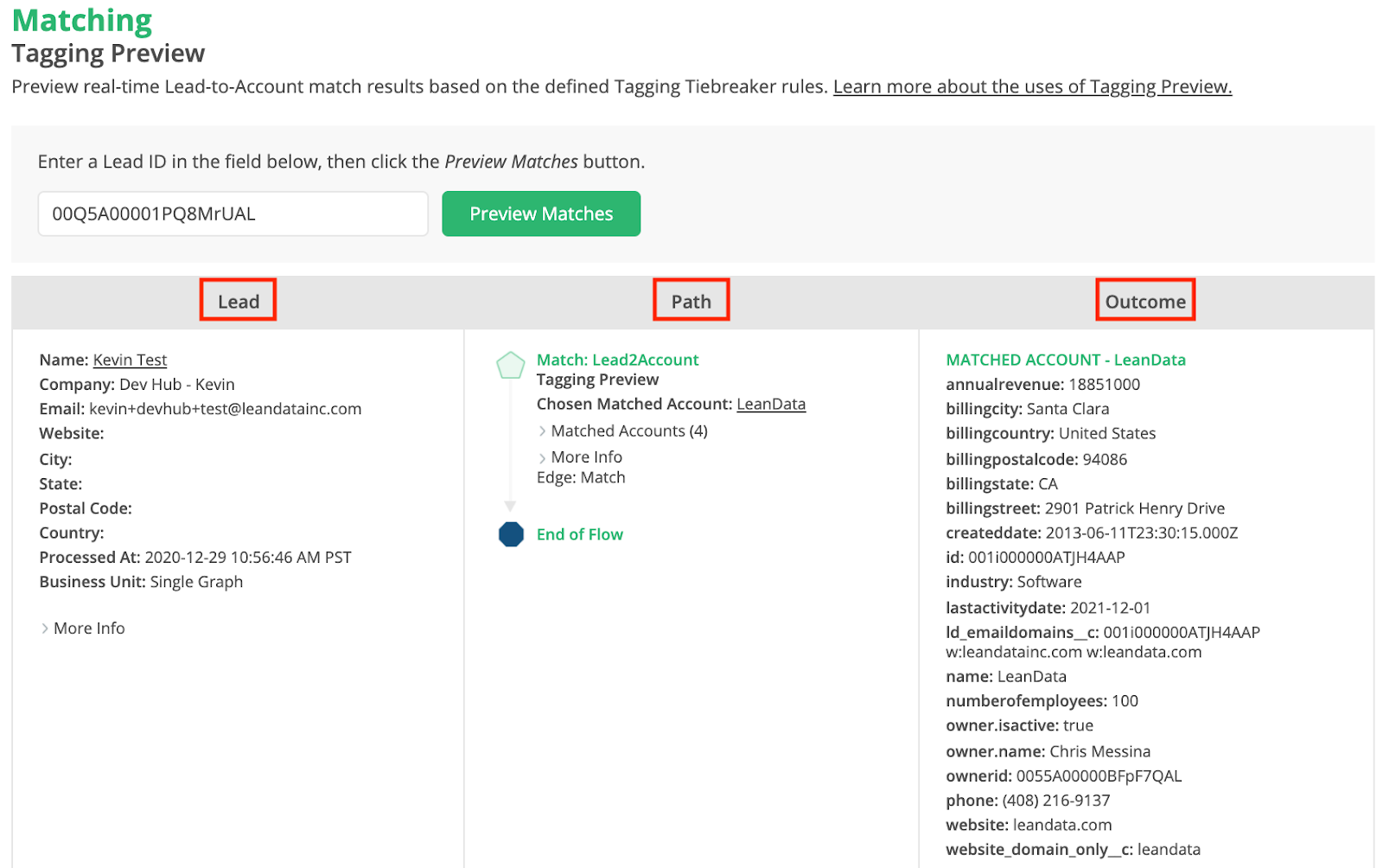 Matching - Tagging Overview & Guide – LeanData Help Center