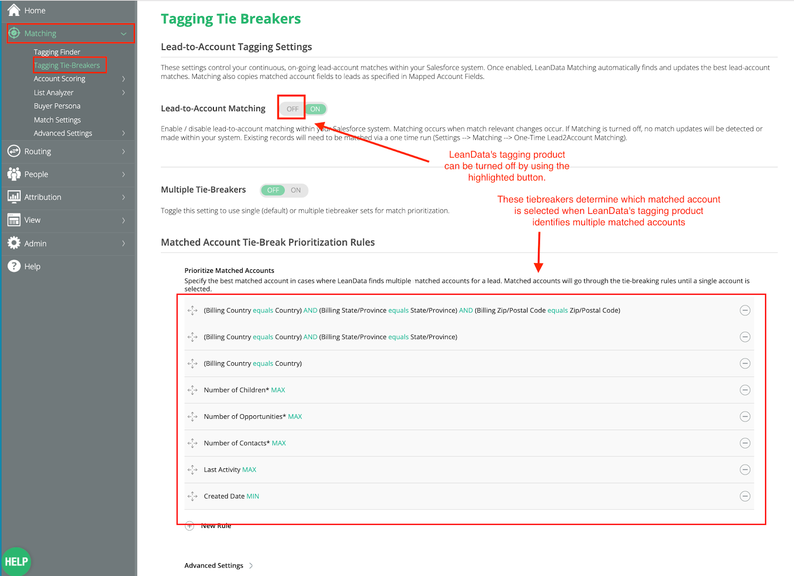 Matching - Tagging Overview & Guide – LeanData Help Center