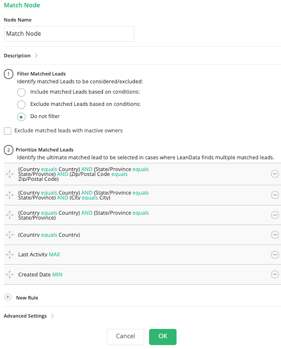 Routing LeadtoLead Match Node Guide (Related Lead) LeanData Help